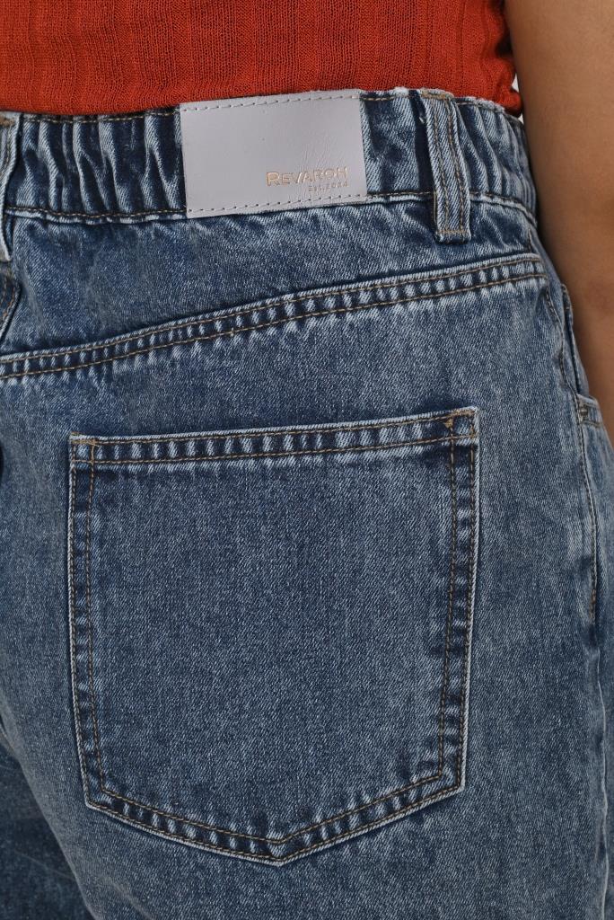 Ladies’ Wide-Leg Acid Wash Ripped Denim