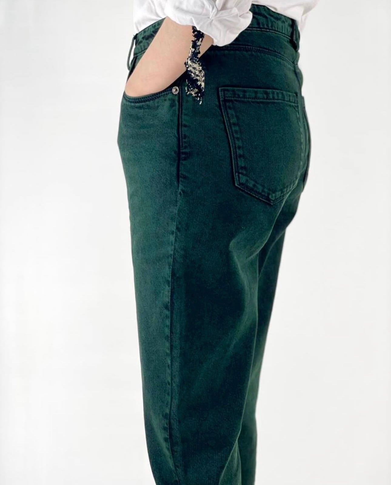 Ladies Military Green Jeans