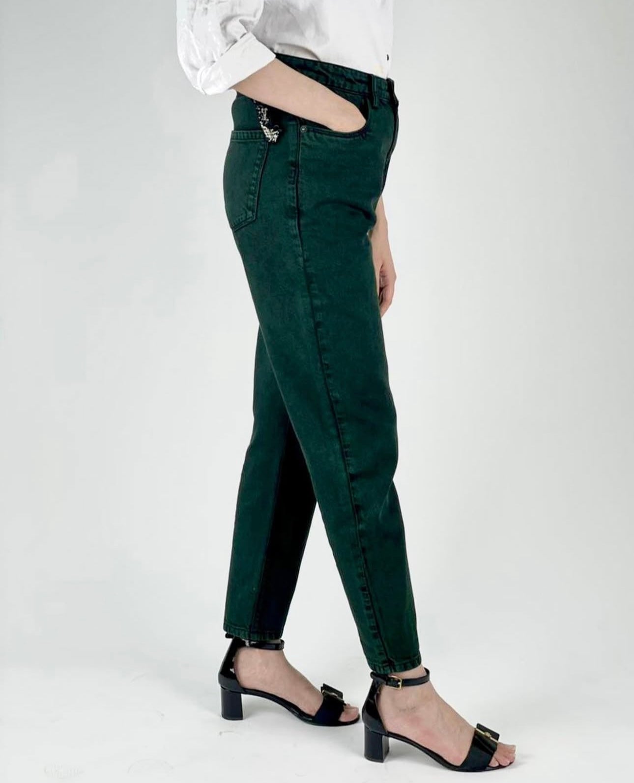 Ladies Military Green Jeans