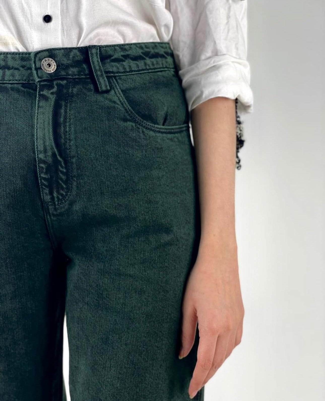 Ladies Military Green Jeans