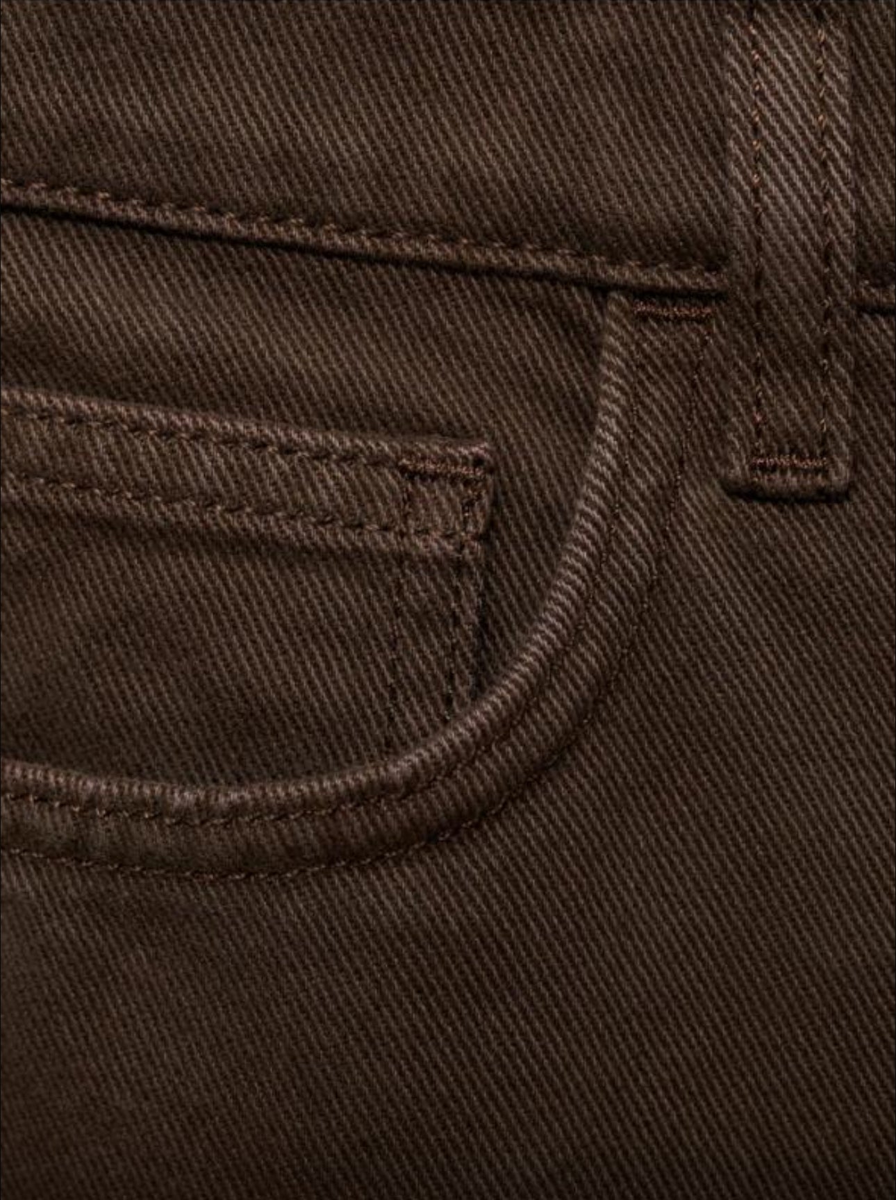 Ladies Chocolate Brown Straight Fit Jeans