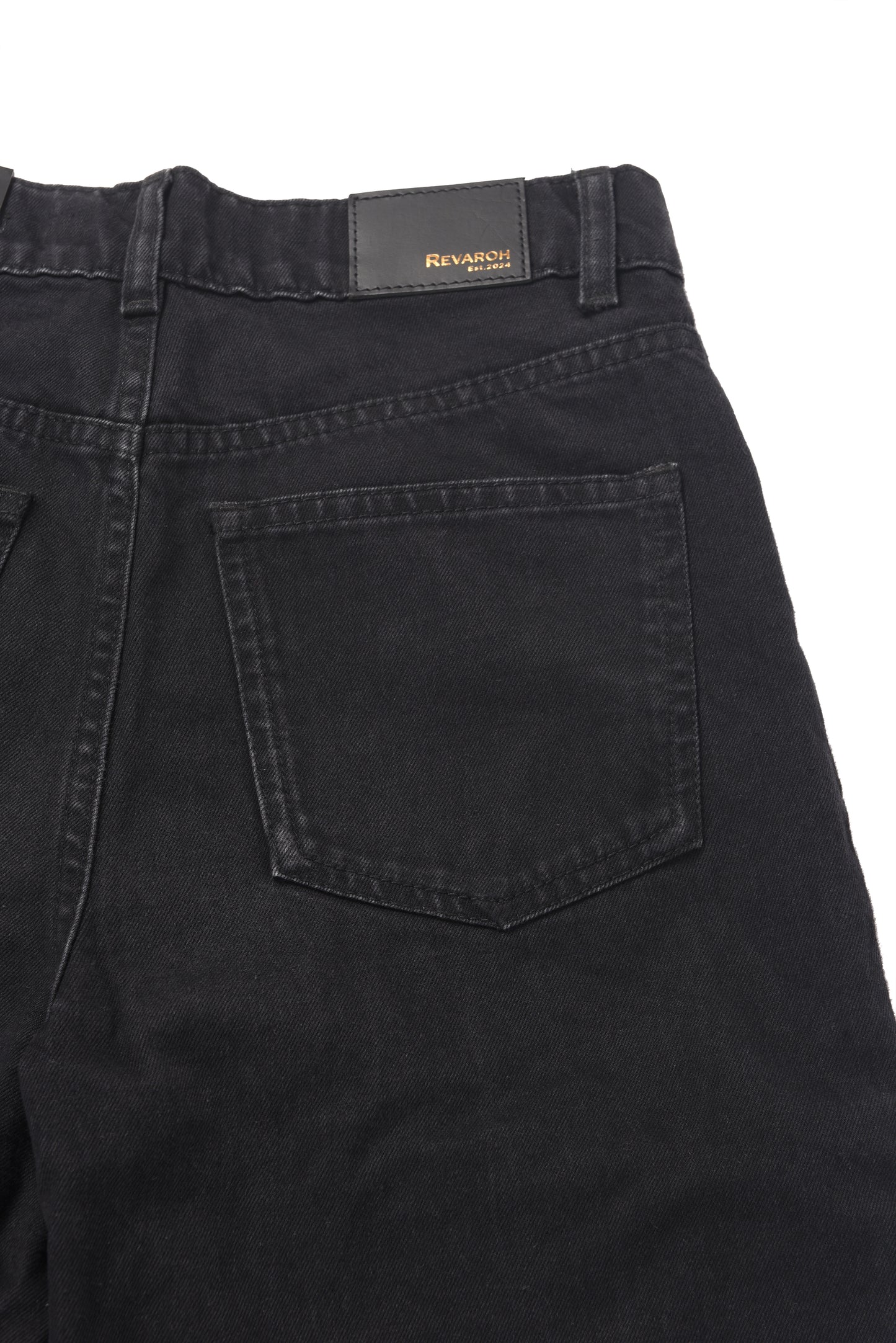 Ladies' Wide Leg Black Denim Jeans