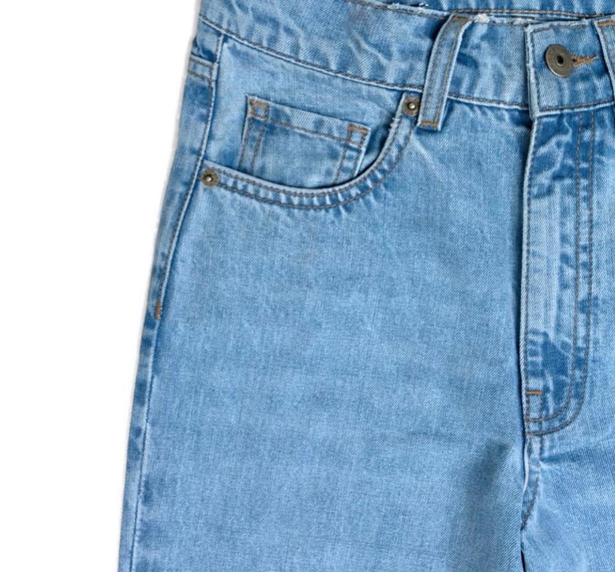 Revaroh Ladies Wide-Leg Jeans with Knee Cut