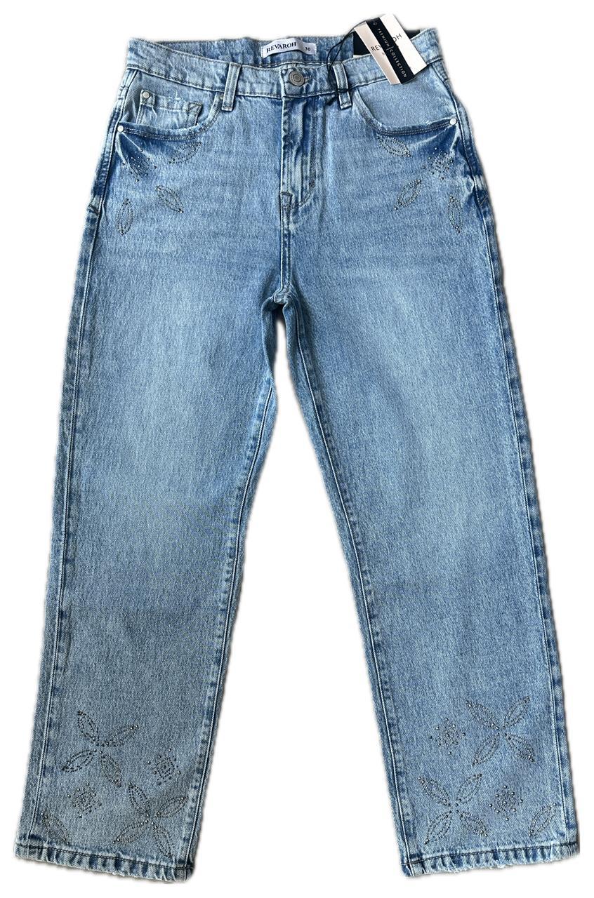 Ladies' Straight Fit Embellished Jeans