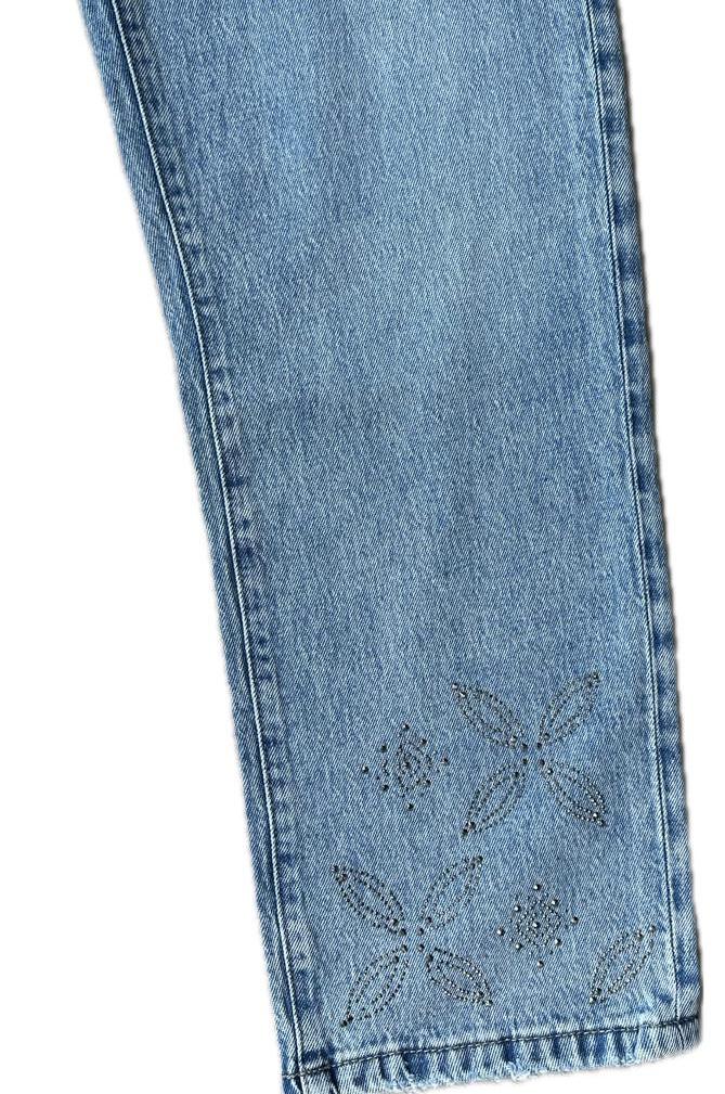 Ladies' Straight Fit Embellished Jeans