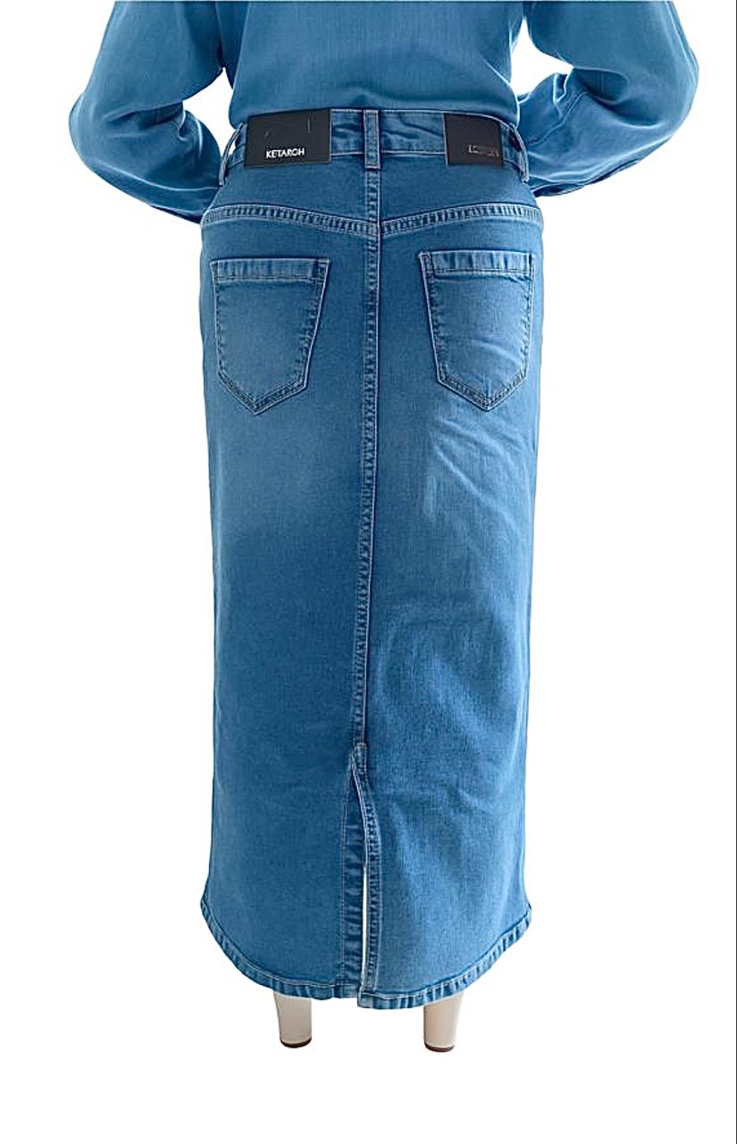 Ladies Denim Skirt Stretchable material