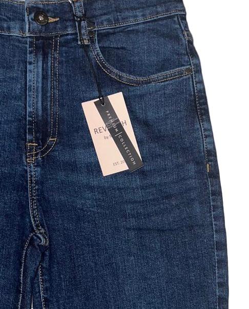 Ladies Dark Wash Wide Leg Jeans