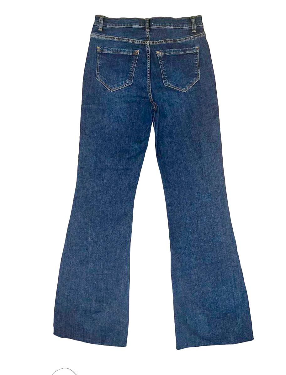Ladies Flared Jeans with Raw Hem