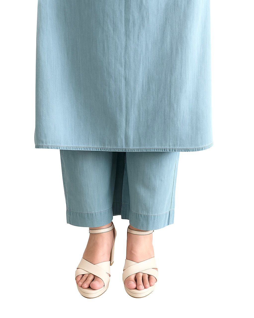 Ladies Light Weight Co-Ord Set – Sky Blue