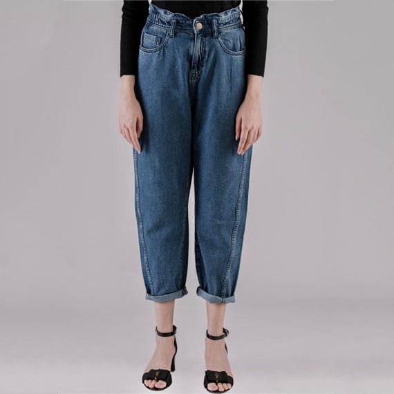 Ladies' High-Waist Slouchy Jeans