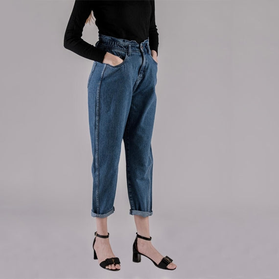 Ladies' High-Waist Slouchy Jeans