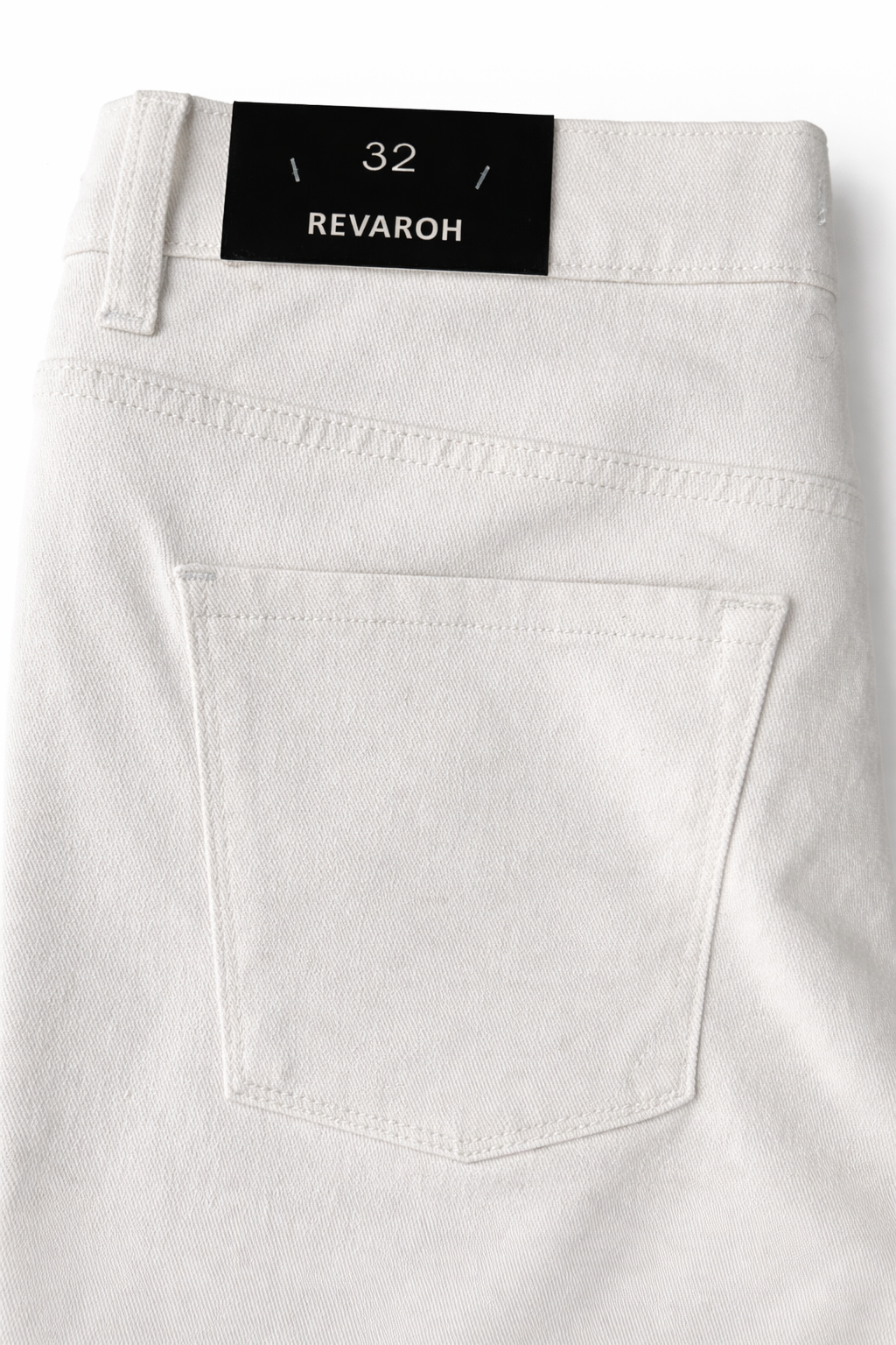Ladies White Straight Fit Jeans