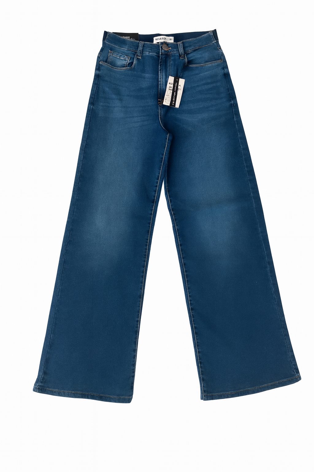 Ladies Knit Denim Wide Leg ( Dark wash )