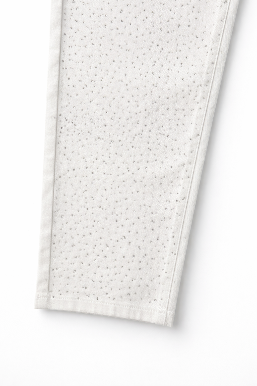 Ladies White Straight Fit Jeans