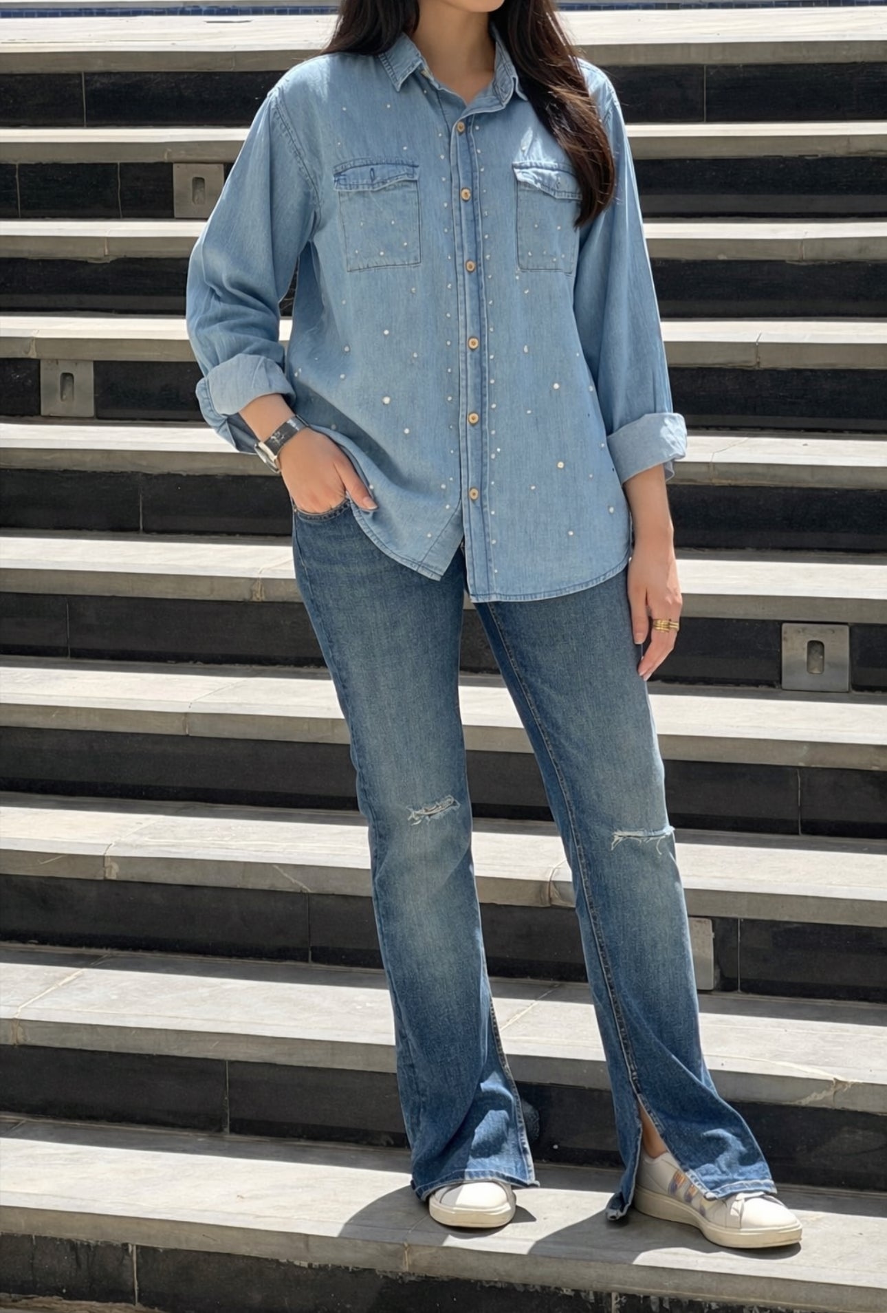 Ladies Denim Shirt
