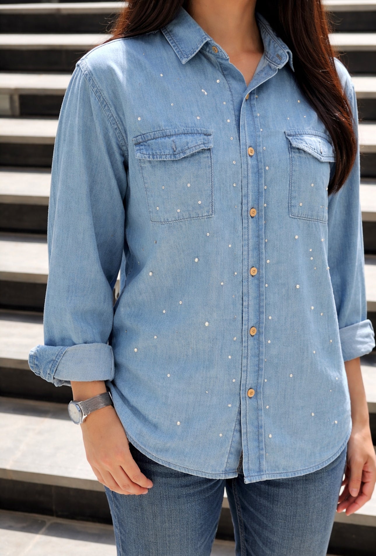 Ladies Denim Shirt