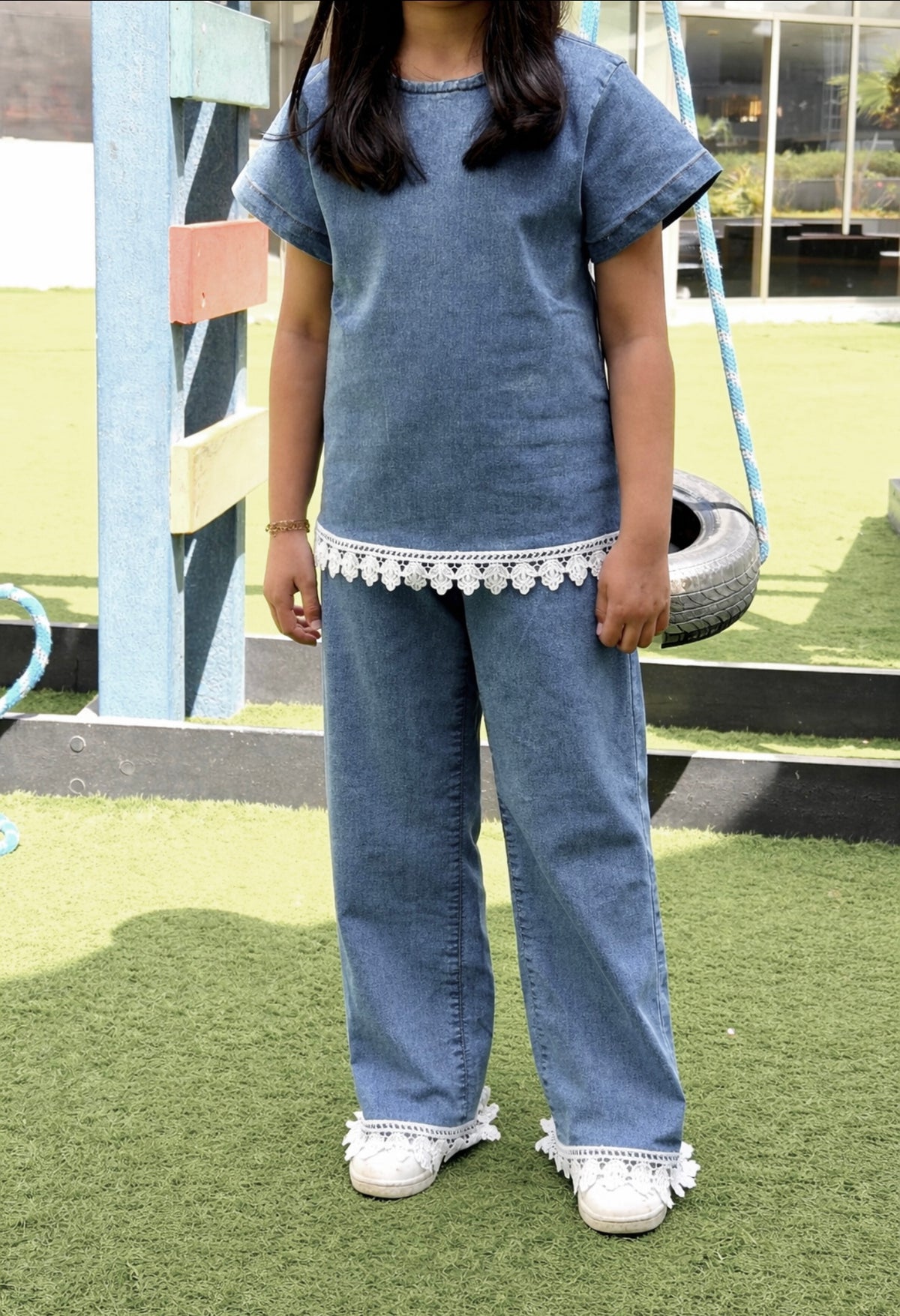 Girls Denim co-ord set.