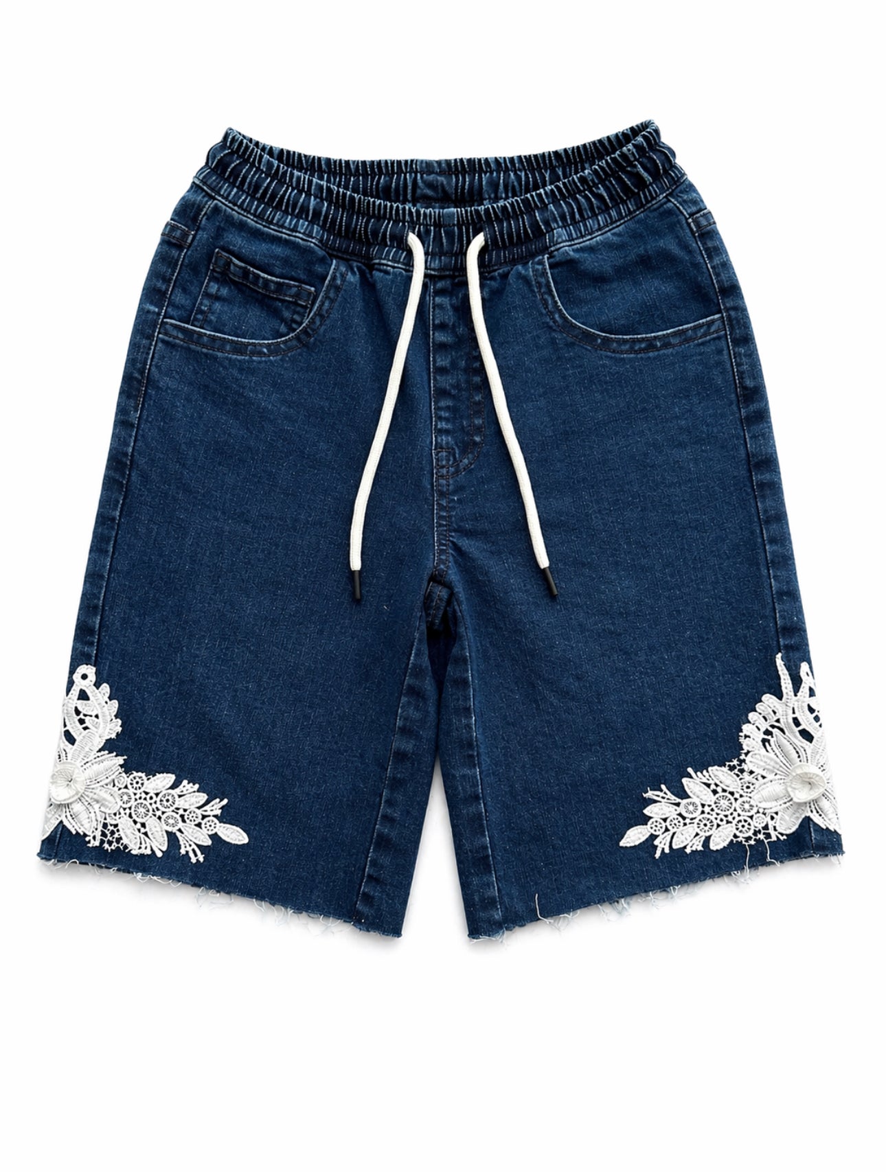 Girls Denim Shorts with Detailing