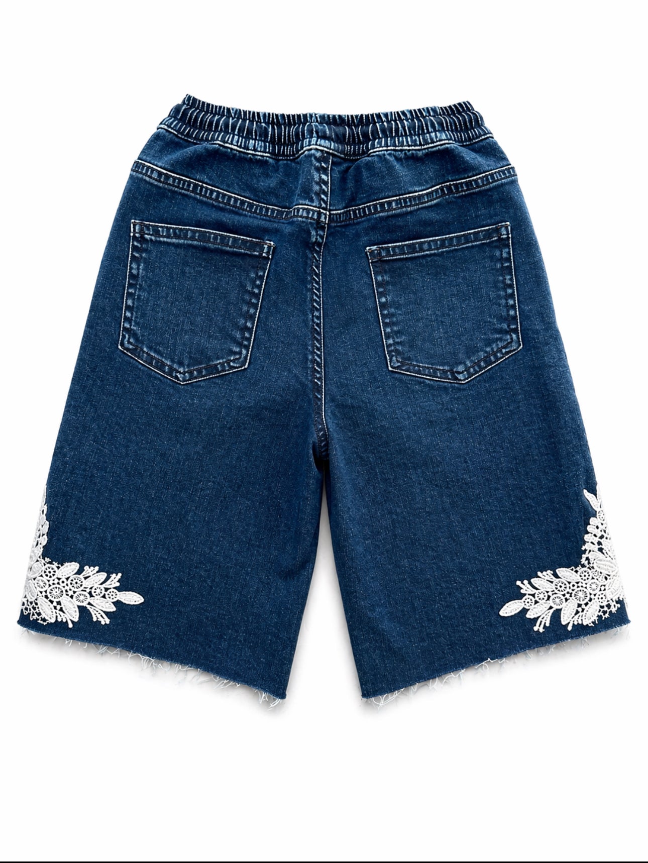 Girls Denim Shorts with Detailing