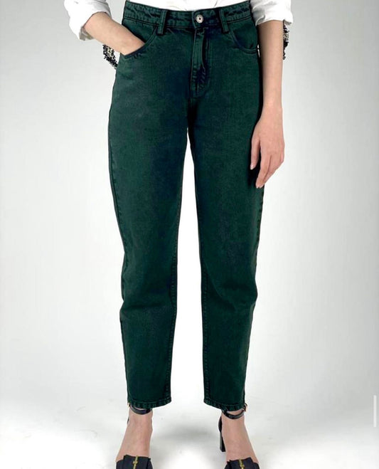 Ladies Military Green Jeans
