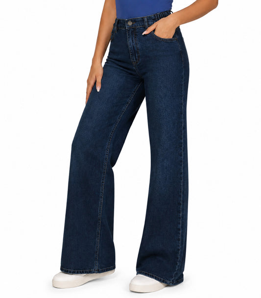 Women’s Wide leg dark blue jeans