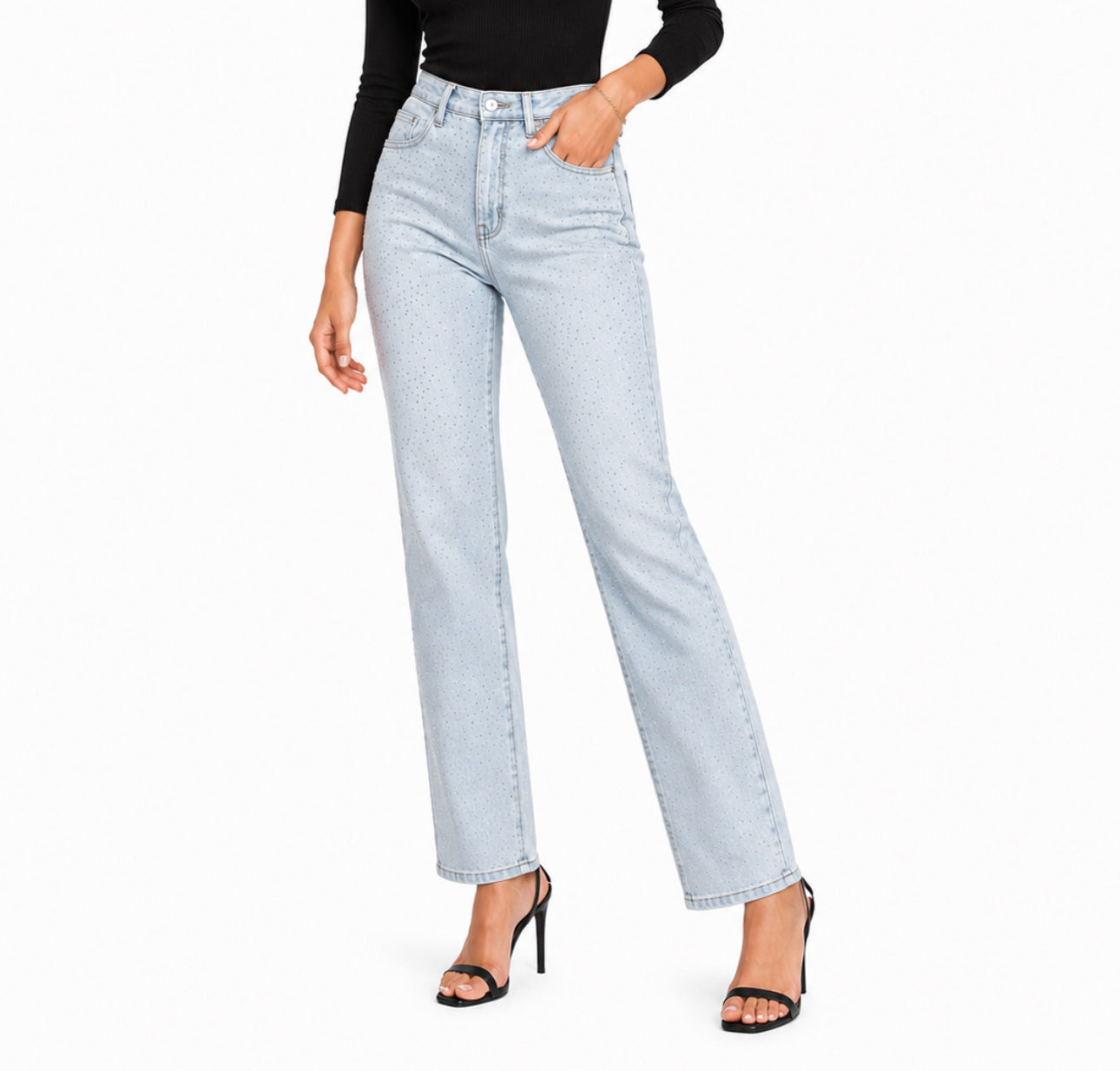 Ladies' Light Blue - Fully Embellished with Rhinestone