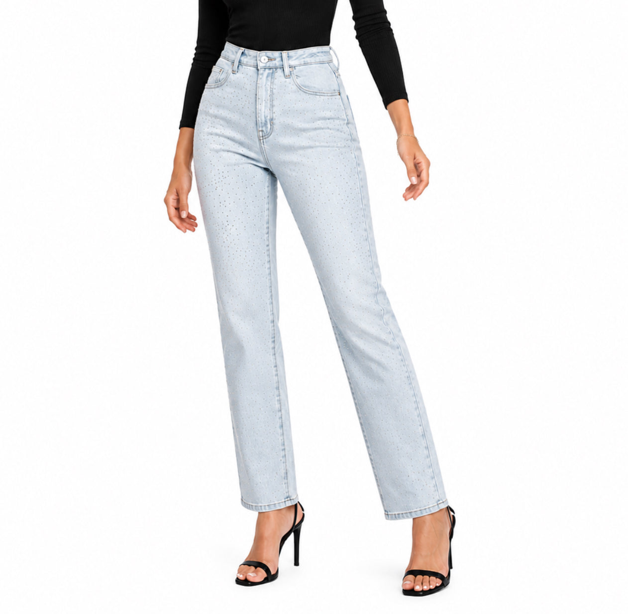 Ladies' Light Blue - Fully Embellished with Rhinestone