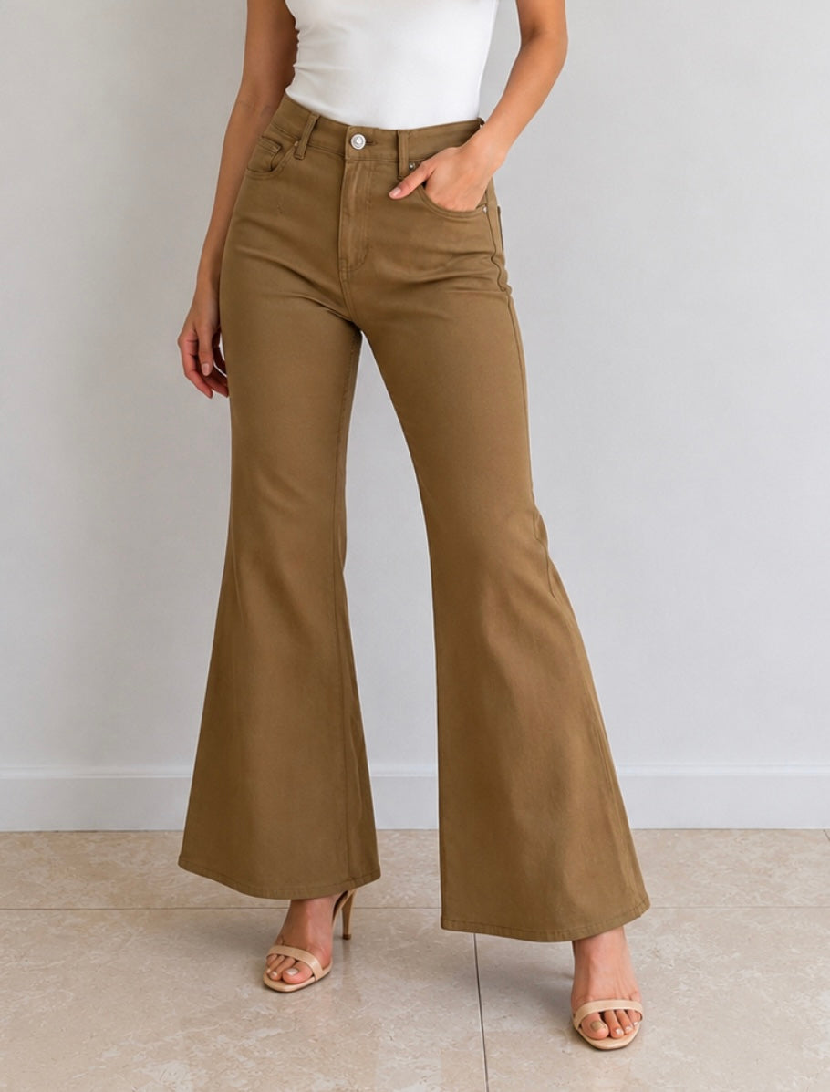 Ladies Camel Bootcut