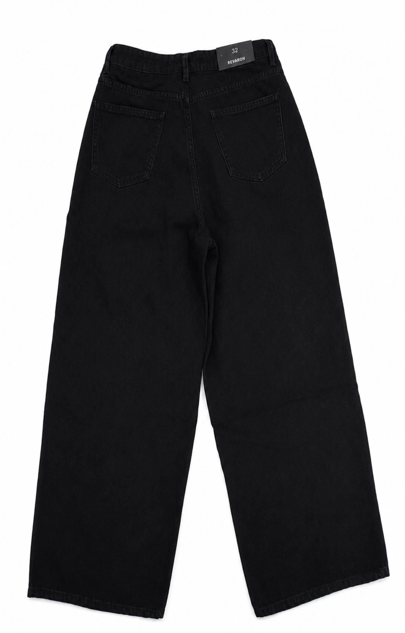 Ladies Black Baggy Fit Jeans with Patches.