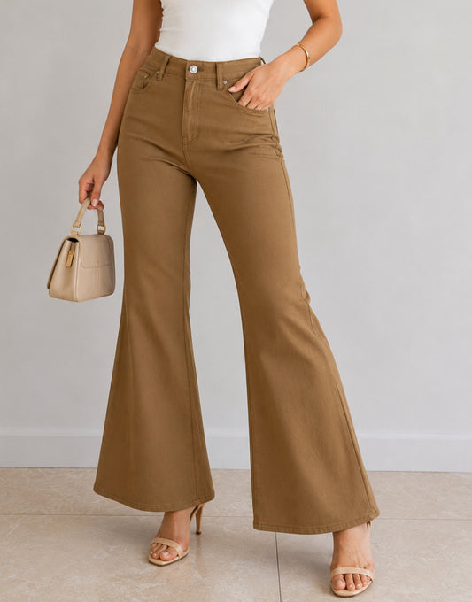 Ladies Camel Bootcut