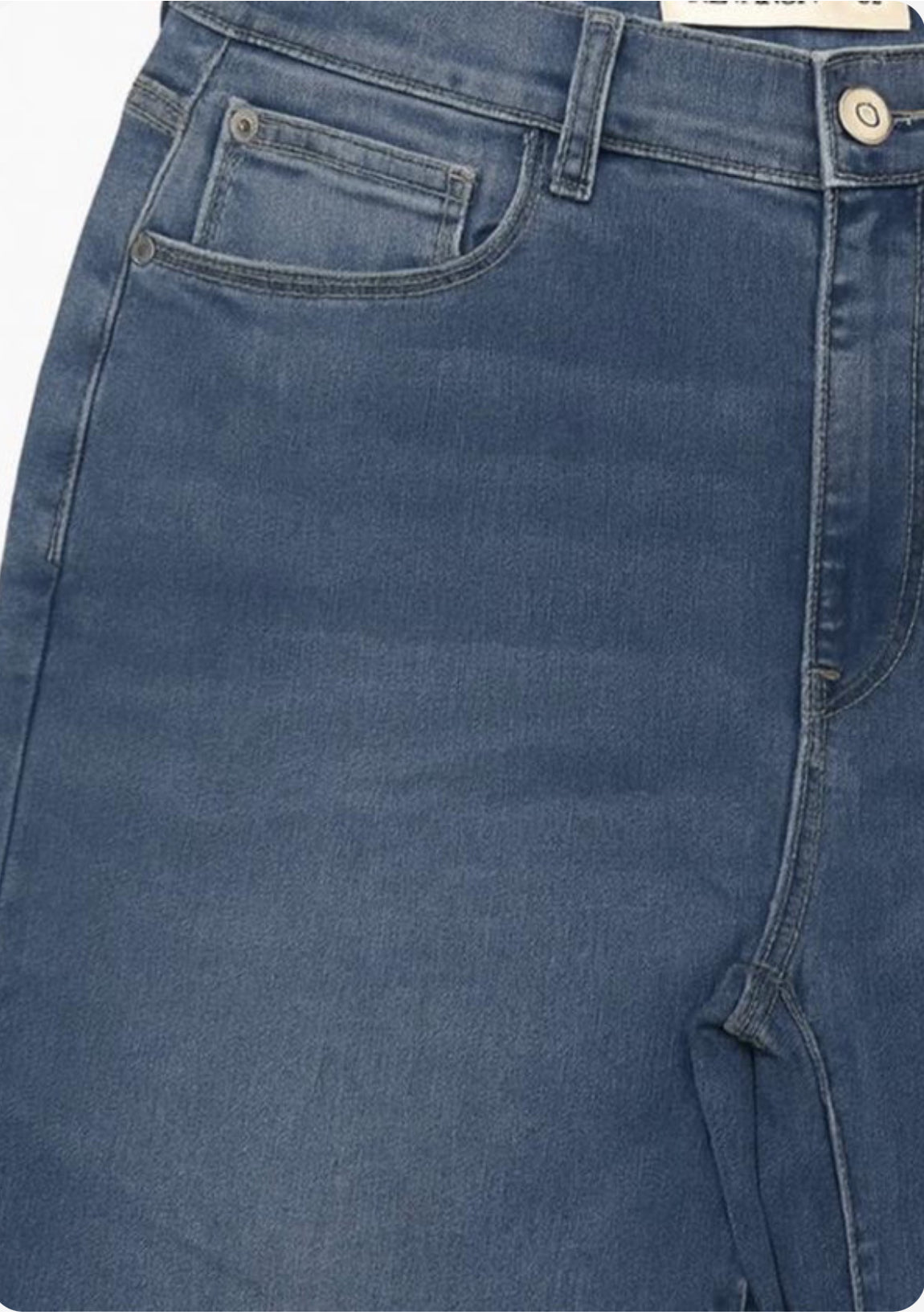 Ladies Knit Denim Wide leg Jean ( Light wash )