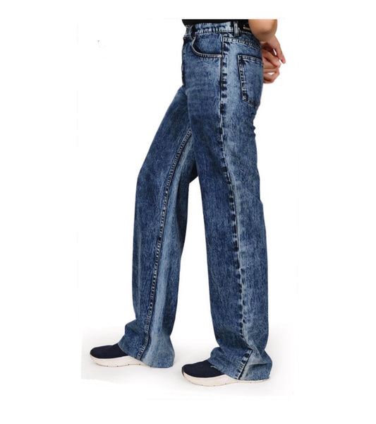 Ladies’ Wide Leg Denim – Dark and Light Wash