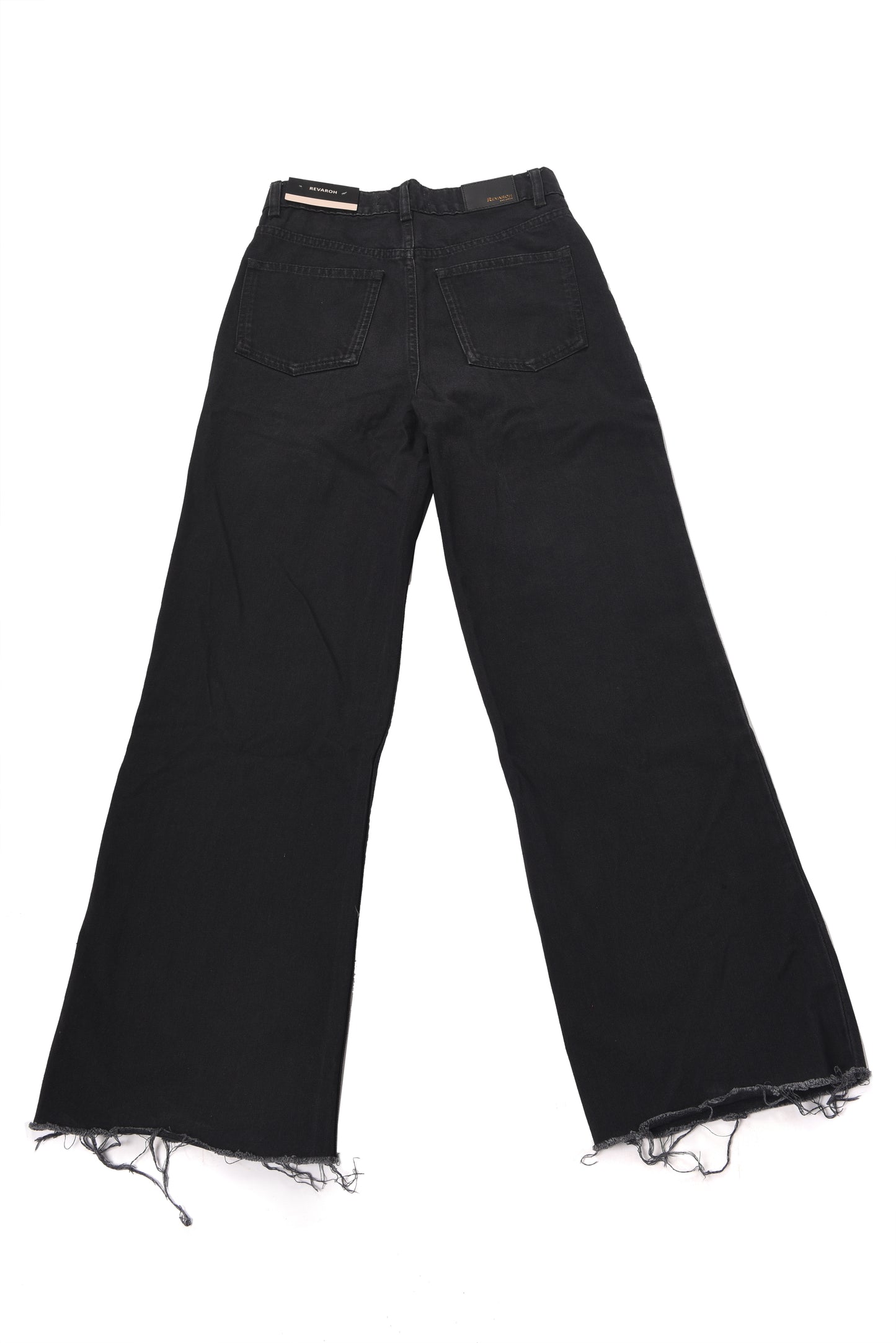 Ladies' Wide Leg Black Denim Jeans