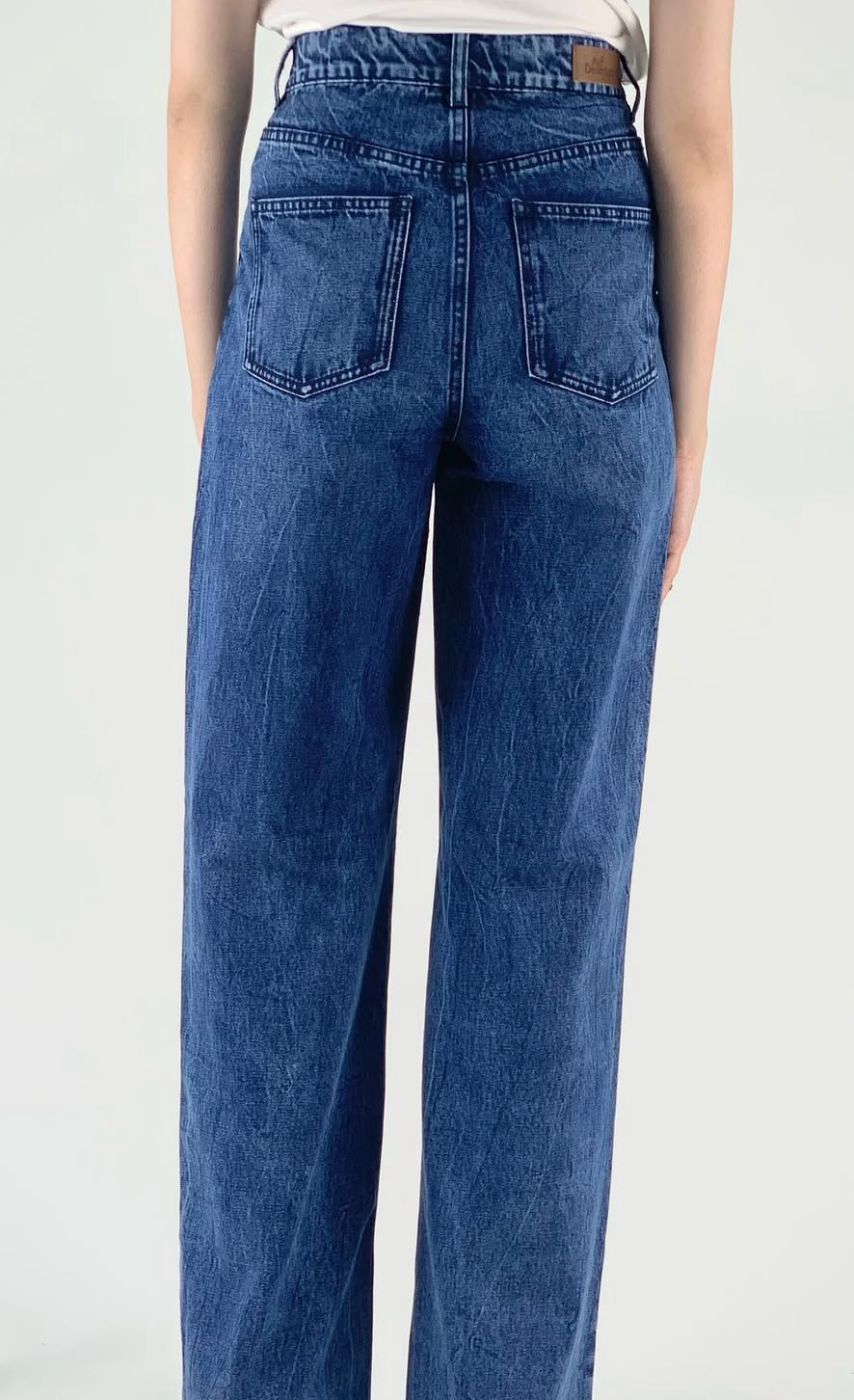 Women wide leg full length jeans