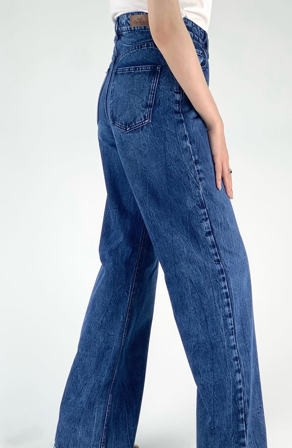 Women wide leg full length jeans