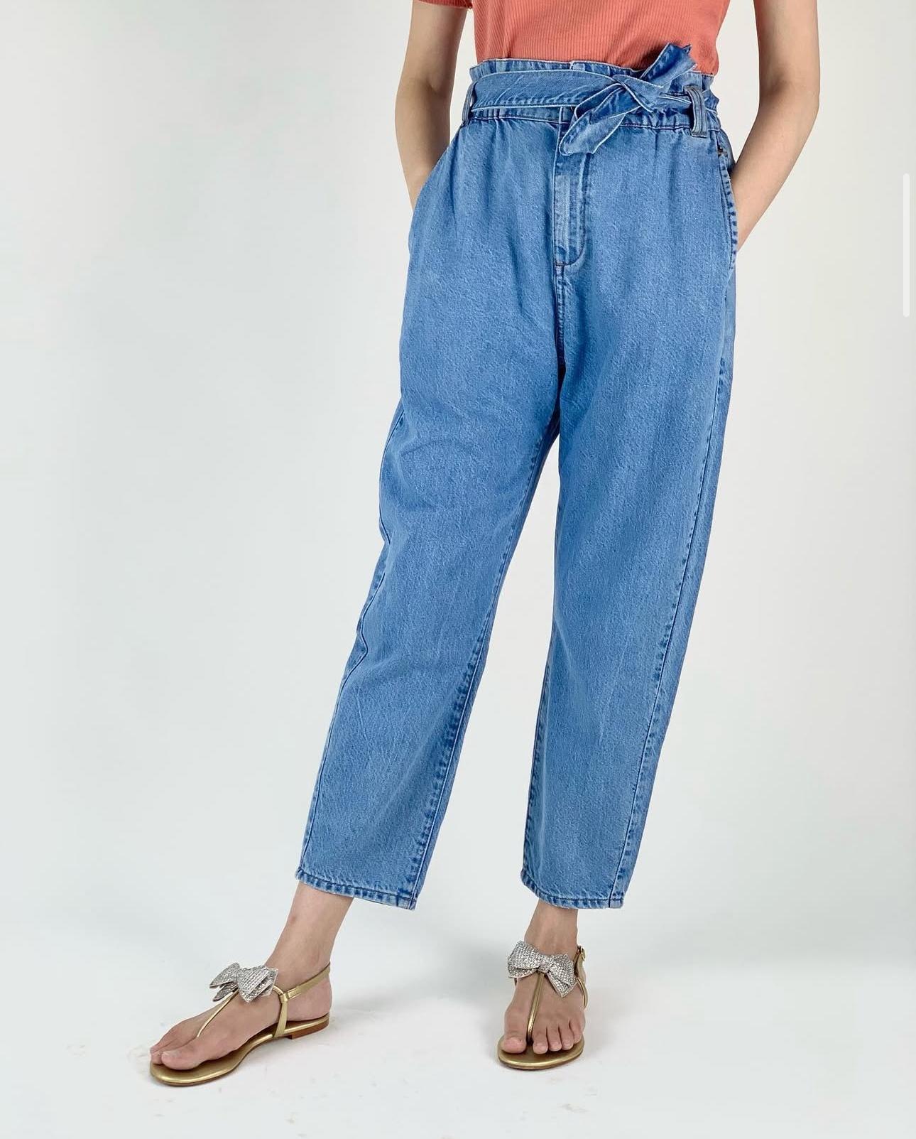 Women Paper Bag Jeans