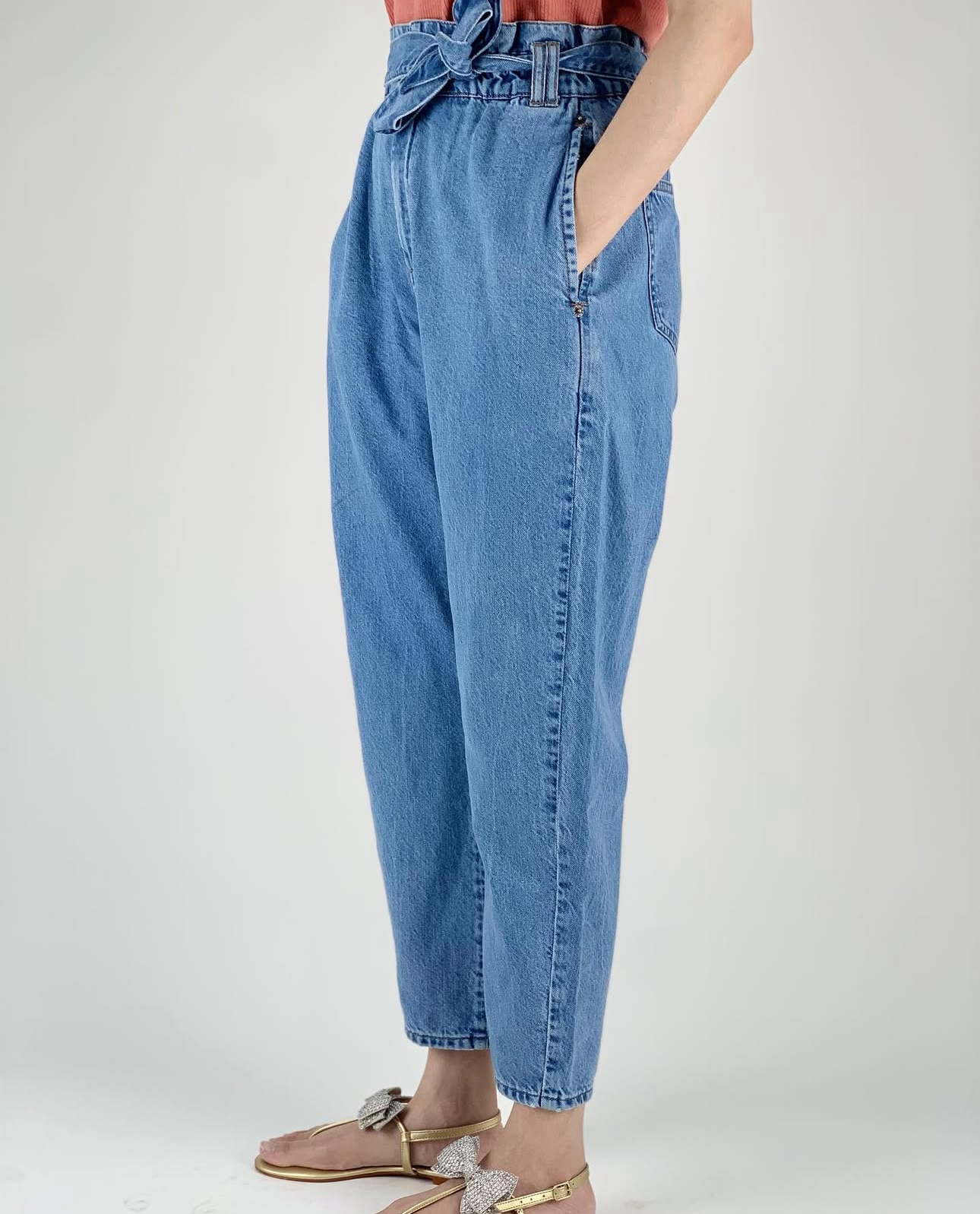 Women Paper Bag Jeans