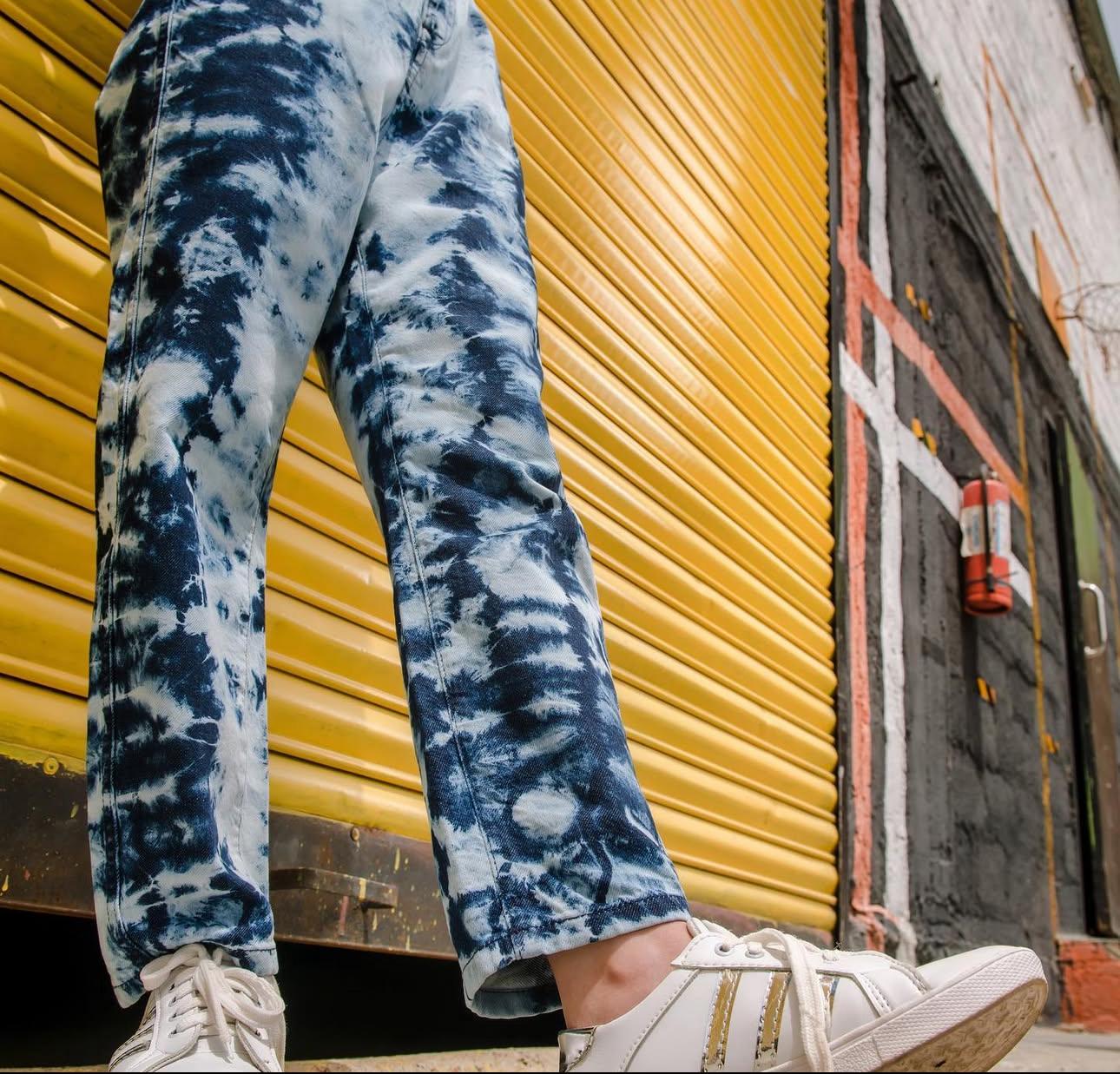 Tie and dye straight Fit jeans