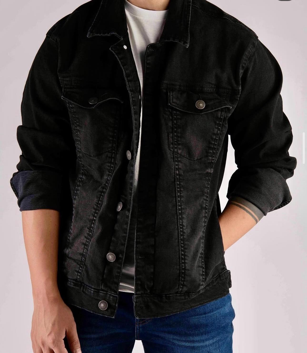 Men's Premium Black Denim Jacket