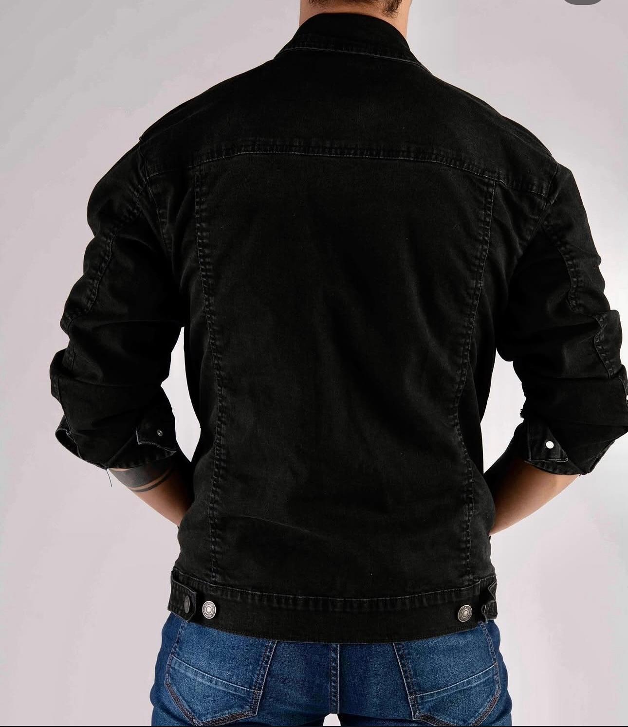 Men's Premium Black Denim Jacket