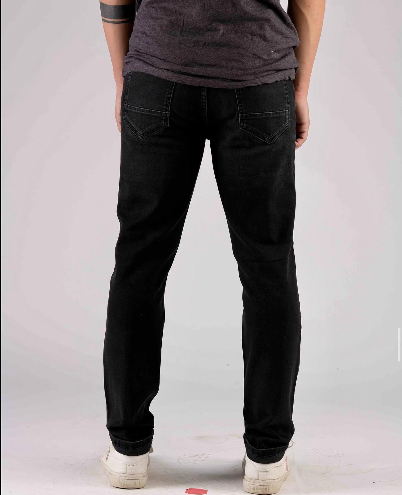 Men’s Slim Fit Comfort Jeans – Black Edition