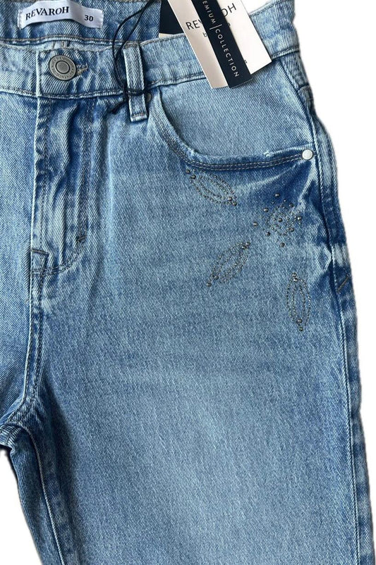 Ladies' Straight Fit Embellished Jeans