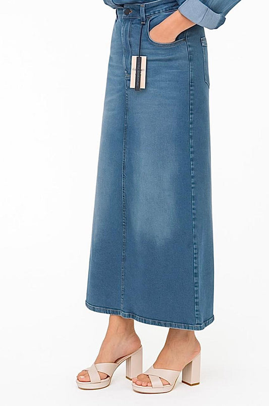 Ladies Denim Skirt Stretchable material