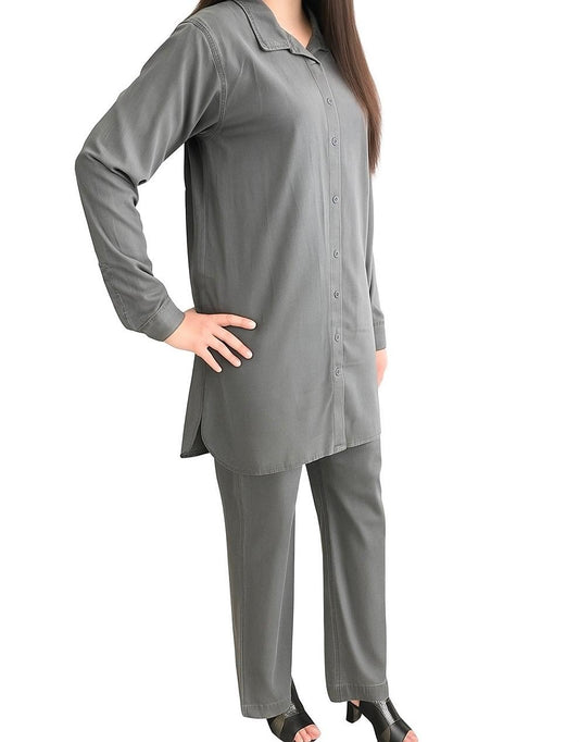 Ladies Lightweight Chambray Co-ord Set – Elegant and Comfortable