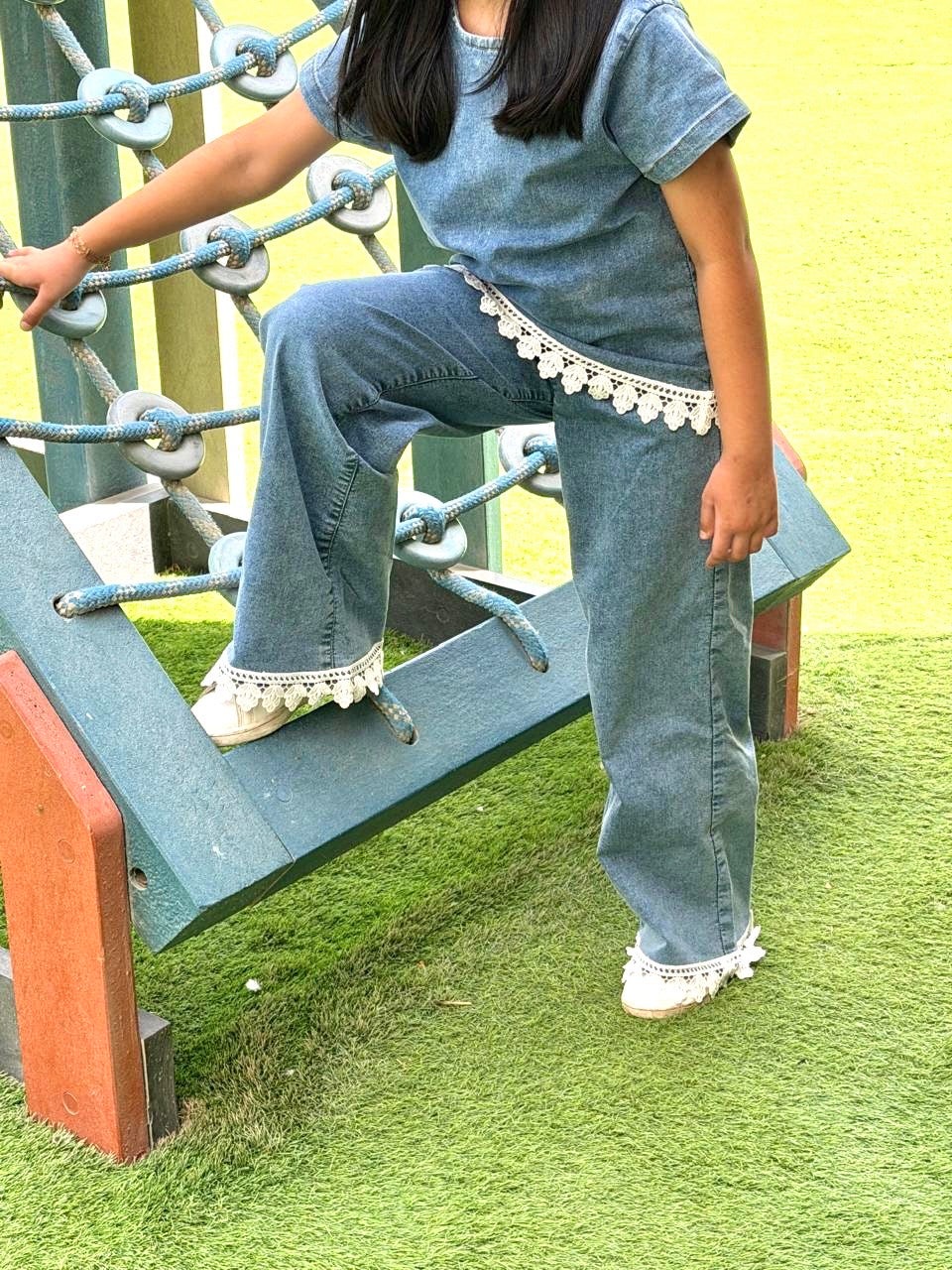 Girls Denim co-ord set.